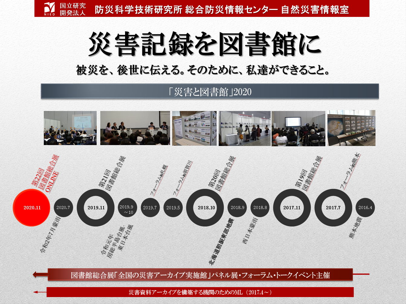 災害記録を図書館にポスター2020