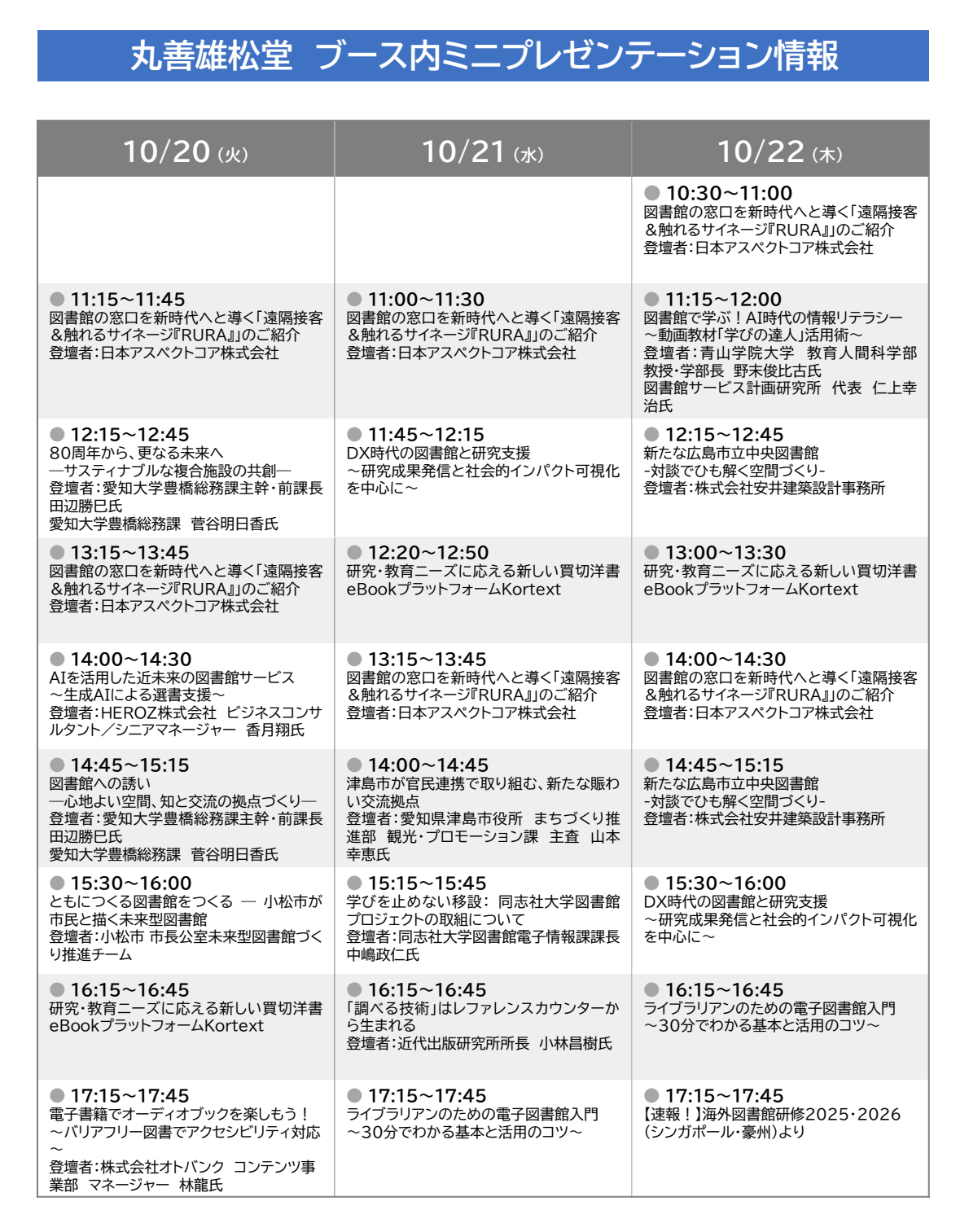 ミニプレゼン案内