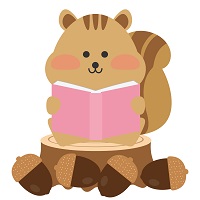 読書リスくんのカット