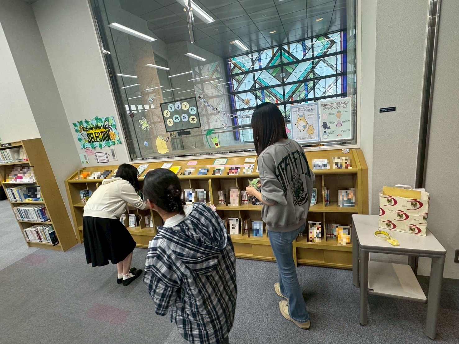 展示コーナー 準備の様子