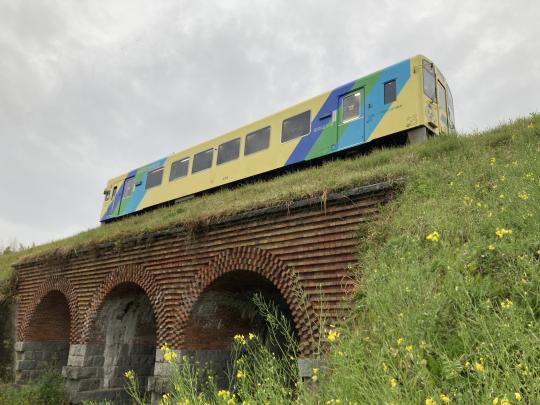 平成筑豊鉄道の下駄ッ歯（内田三連橋梁）