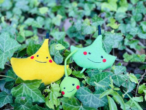 葉っぱにうもれるししょまろはん
